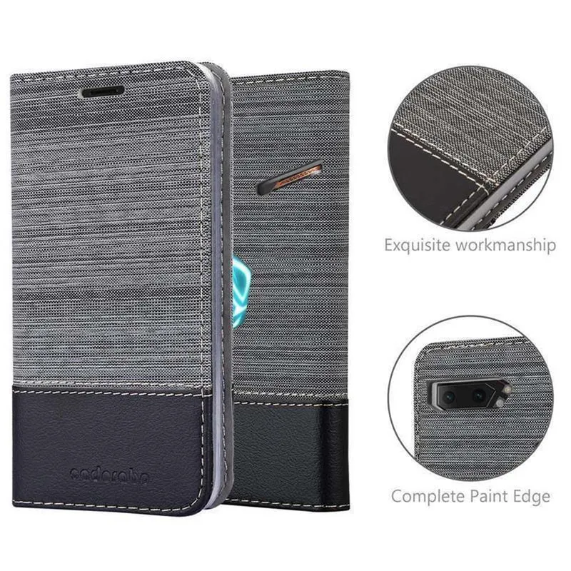 Cadorabo Hülle kompatibel mit Asus ROG Phone 2 Schutzhülle mit Magnetverschluss, Standfunktion und Kartenfach