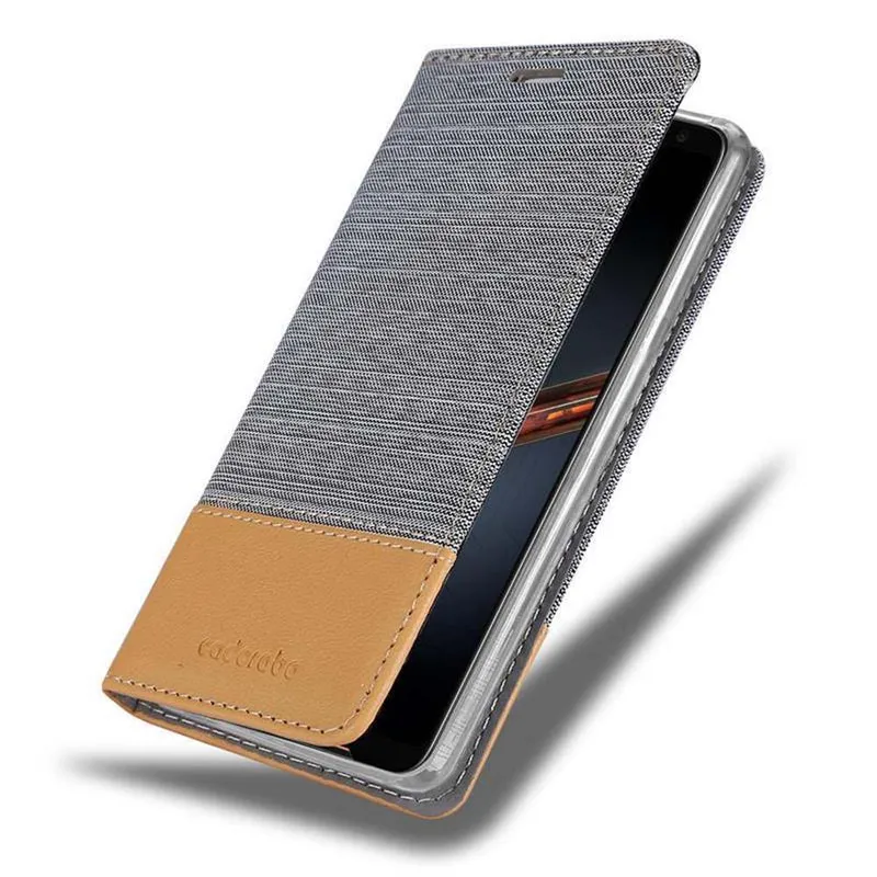 Cadorabo Hülle kompatibel mit Asus ROG Phone 2 Schutzhülle mit Magnetverschluss, Standfunktion und Kartenfach