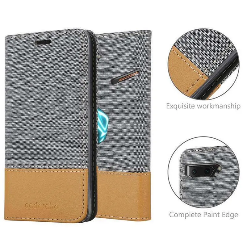 Cadorabo Hülle kompatibel mit Asus ROG Phone 2 Schutzhülle mit Magnetverschluss, Standfunktion und Kartenfach