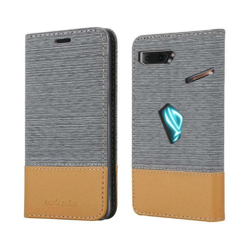 Cadorabo Hülle kompatibel mit Asus ROG Phone 2 Schutzhülle mit Magnetverschluss, Standfunktion und Kartenfach
