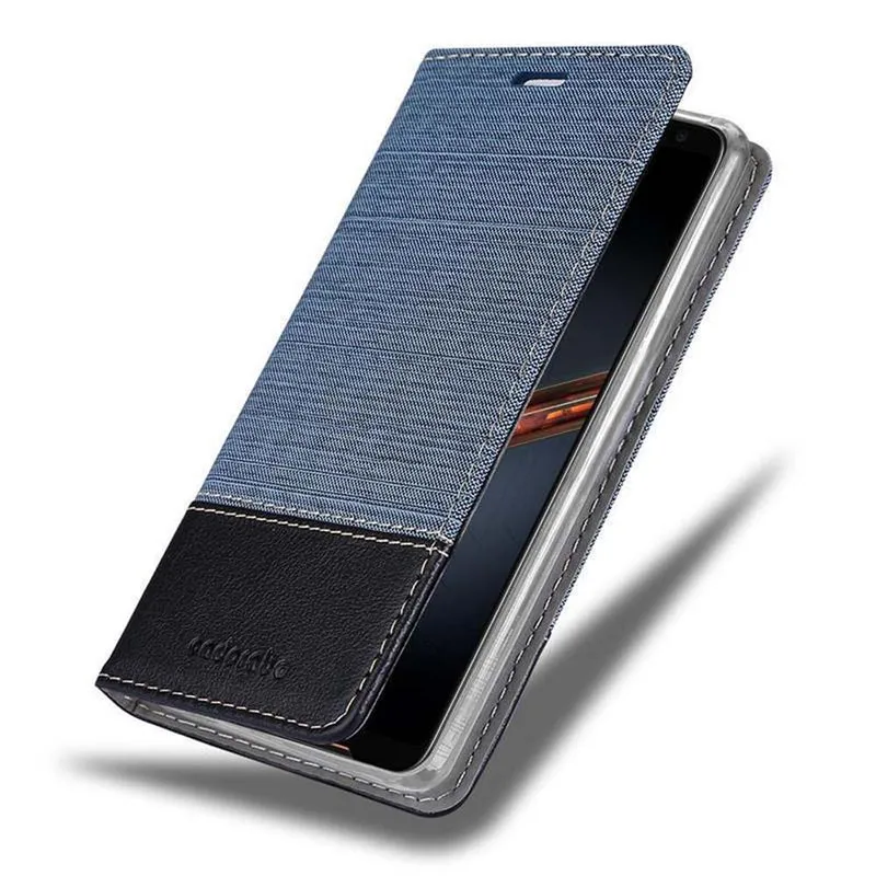 Cadorabo Hülle kompatibel mit Asus ROG Phone 2 Schutzhülle mit Magnetverschluss, Standfunktion und Kartenfach