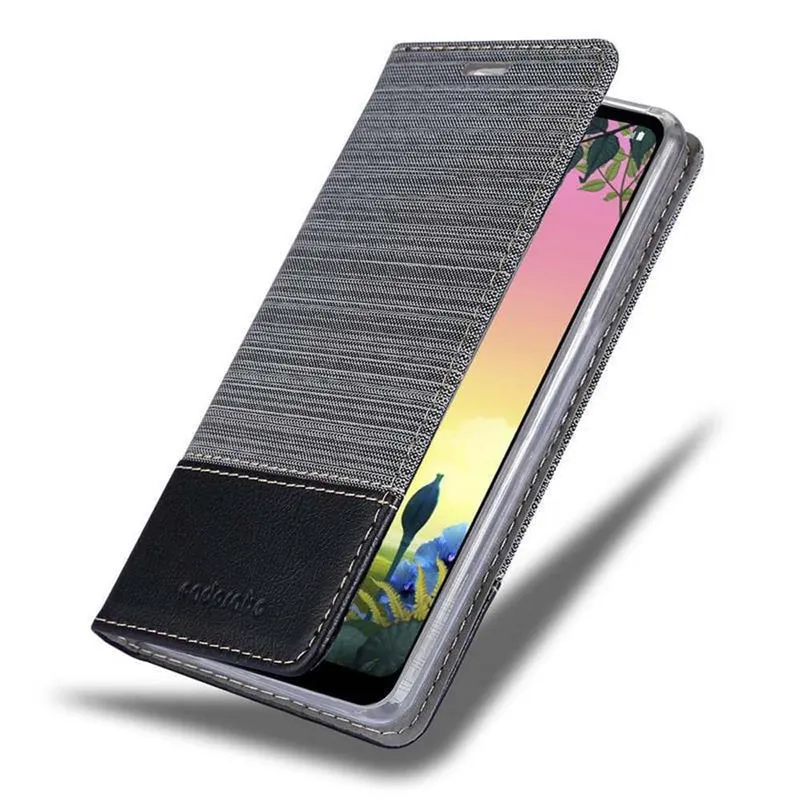Cadorabo Hülle kompatibel mit LG K50S Schutzhülle mit Magnetverschluss, Standfunktion und Kartenfach