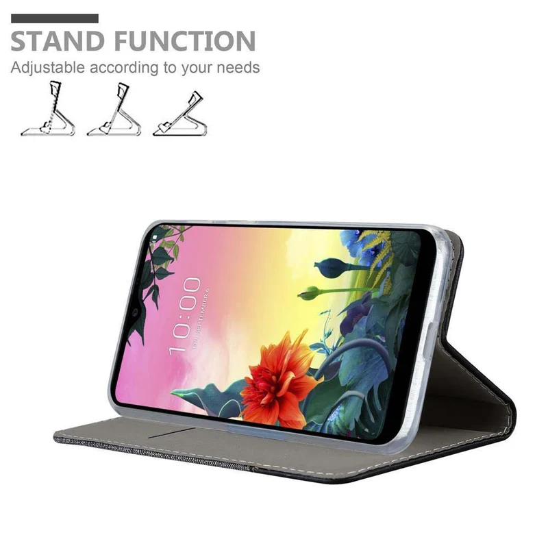 Cadorabo Hülle kompatibel mit LG K50S Schutzhülle mit Magnetverschluss, Standfunktion und Kartenfach