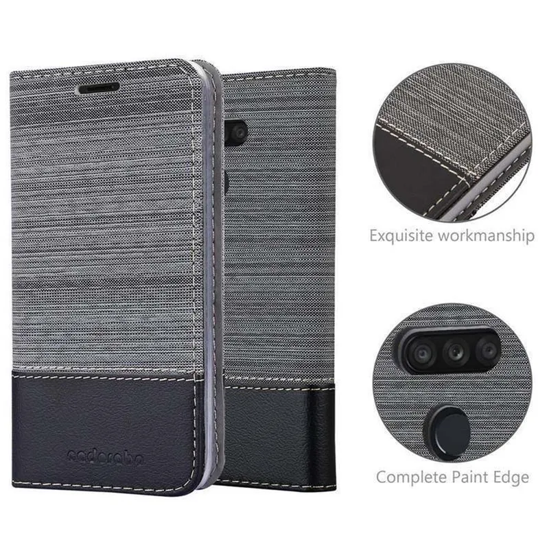 Cadorabo Hülle kompatibel mit LG K50S Schutzhülle mit Magnetverschluss, Standfunktion und Kartenfach