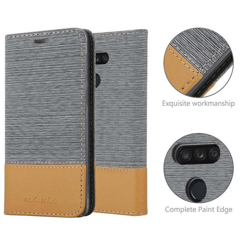 Cadorabo Hülle kompatibel mit LG K50S Schutzhülle mit Magnetverschluss, Standfunktion und Kartenfach