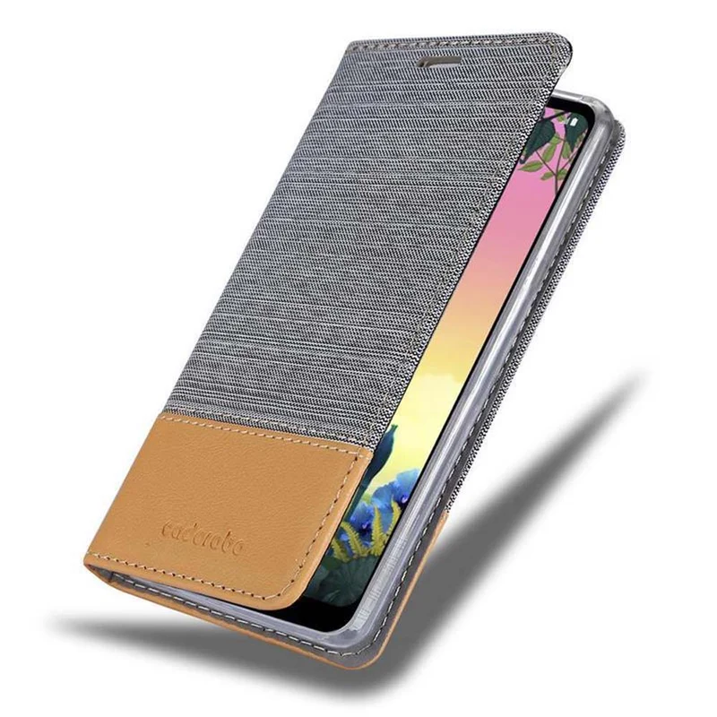 Cadorabo Hülle kompatibel mit LG K50S Schutzhülle mit Magnetverschluss, Standfunktion und Kartenfach