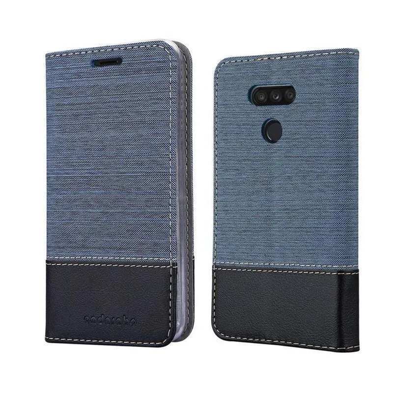 Cadorabo Hülle kompatibel mit LG K50S Schutzhülle mit Magnetverschluss, Standfunktion und Kartenfach