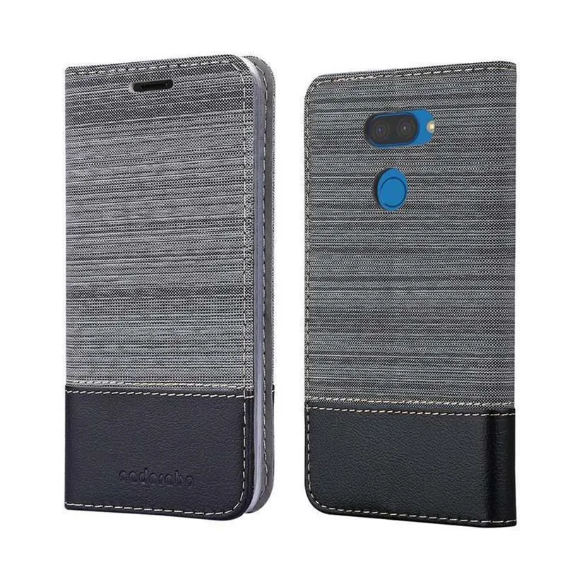 Cadorabo Hülle kompatibel mit LG K40S Schutzhülle mit Magnetverschluss, Standfunktion und Kartenfach