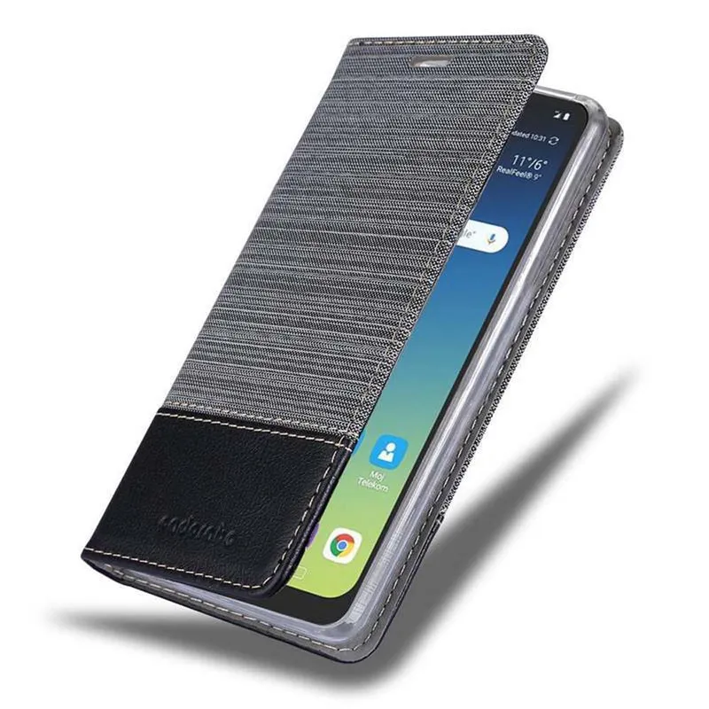 Cadorabo Hülle kompatibel mit LG K40S Schutzhülle mit Magnetverschluss, Standfunktion und Kartenfach