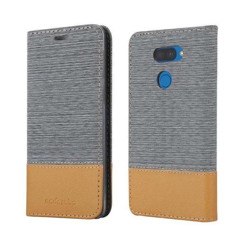 Cadorabo Hülle kompatibel mit LG K40S Schutzhülle mit Magnetverschluss, Standfunktion und Kartenfach