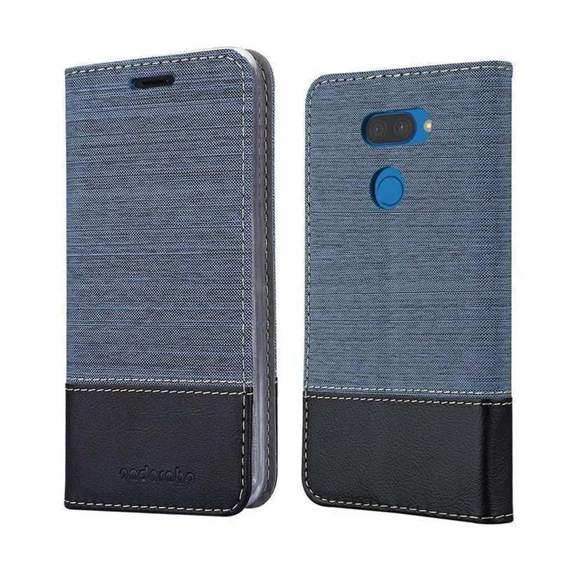Cadorabo Hülle kompatibel mit LG K40S Schutzhülle mit Magnetverschluss, Standfunktion und Kartenfach