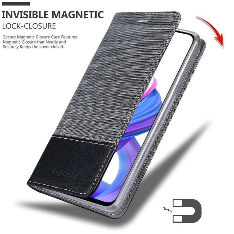 Cadorabo Hülle kompatibel mit Honor 9X PRO Schutzhülle mit Magnetverschluss, Standfunktion und Kartenfach