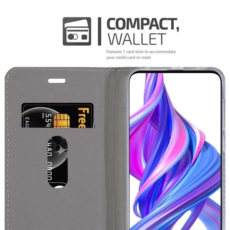 Cadorabo Hülle kompatibel mit Honor 9X PRO Schutzhülle mit Magnetverschluss, Standfunktion und Kartenfach