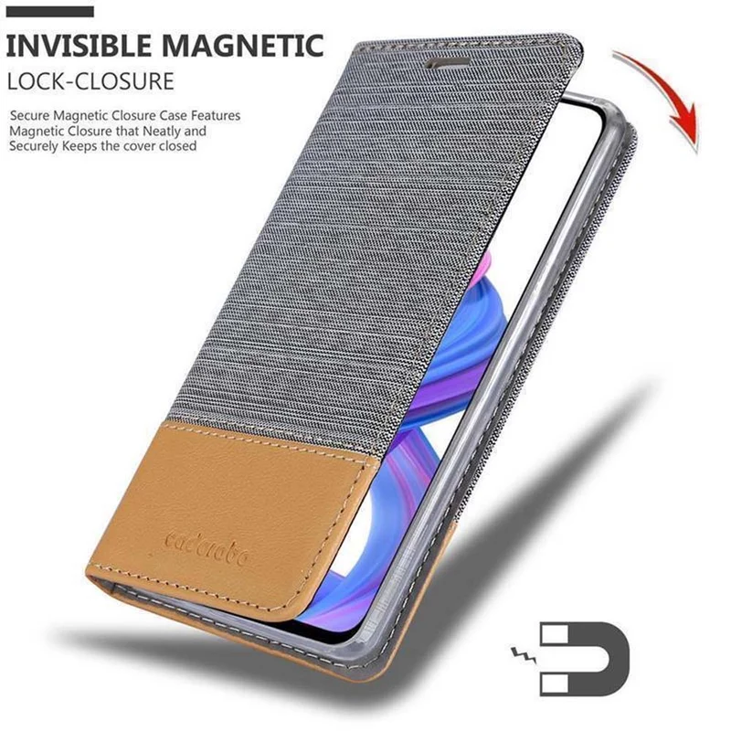 Cadorabo Hülle kompatibel mit Honor 9X PRO Schutzhülle mit Magnetverschluss, Standfunktion und Kartenfach