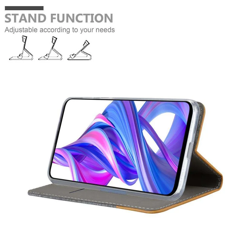 Cadorabo Hülle kompatibel mit Honor 9X PRO Schutzhülle mit Magnetverschluss, Standfunktion und Kartenfach
