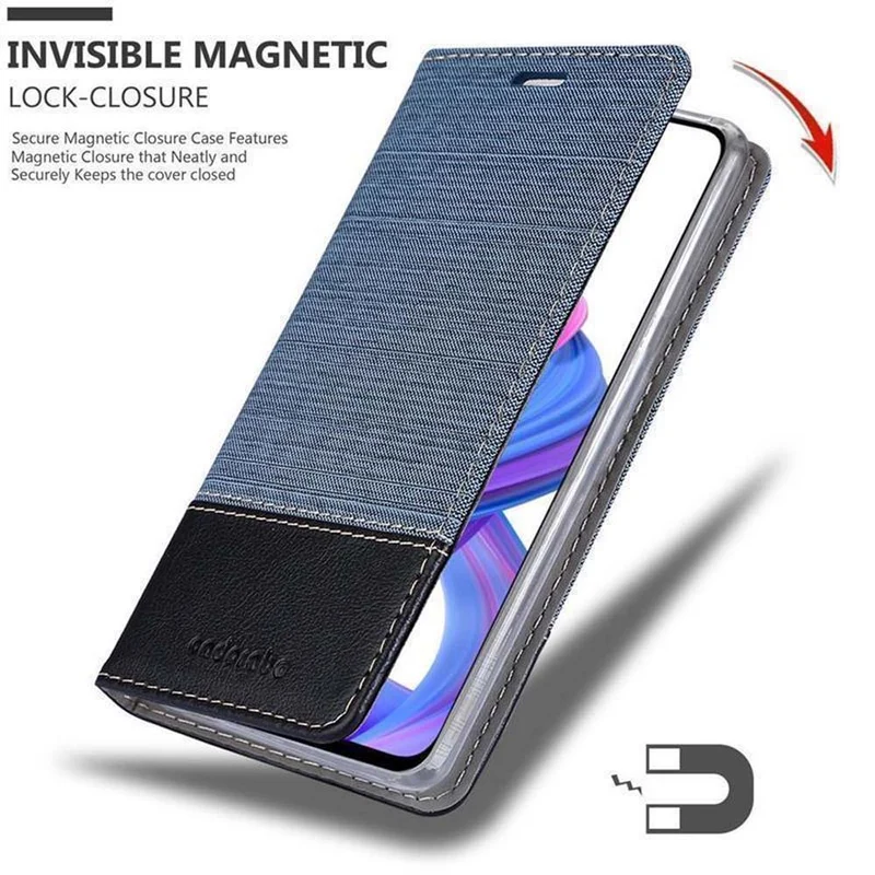 Cadorabo Hülle kompatibel mit Honor 9X PRO Schutzhülle mit Magnetverschluss, Standfunktion und Kartenfach