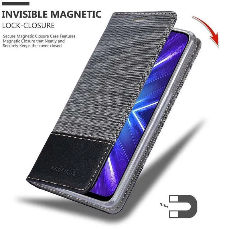 Cadorabo Hülle kompatibel mit Honor 9X Schutzhülle mit Magnetverschluss, Standfunktion und Kartenfach