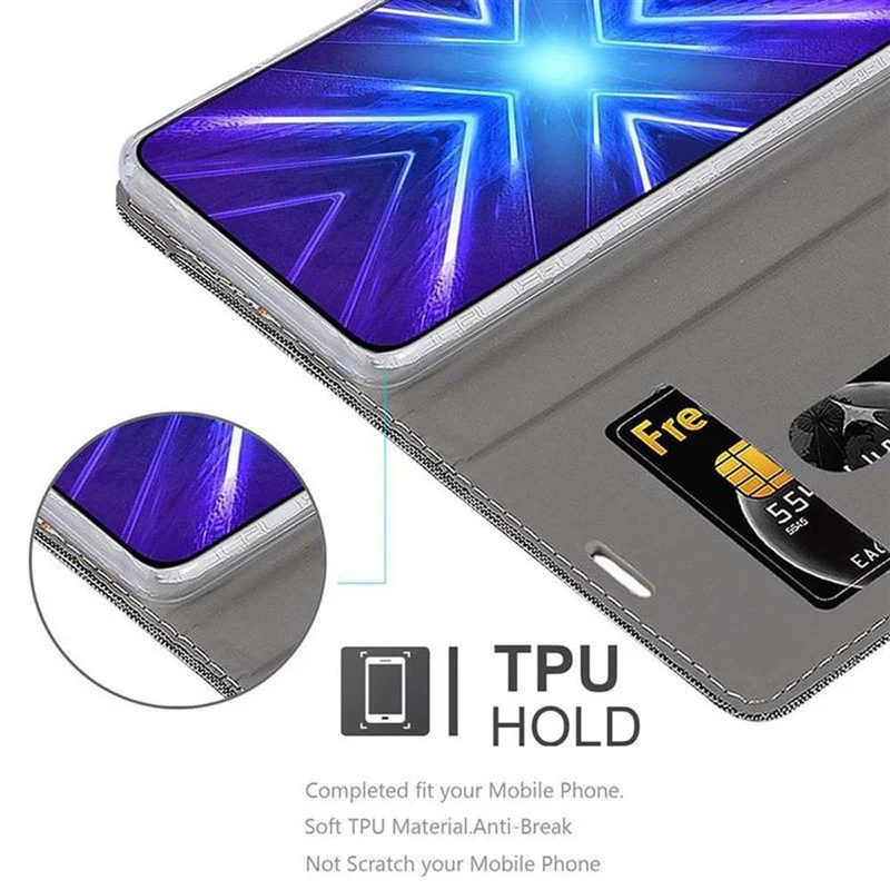Cadorabo Hülle kompatibel mit Honor 9X Schutzhülle mit Magnetverschluss, Standfunktion und Kartenfach