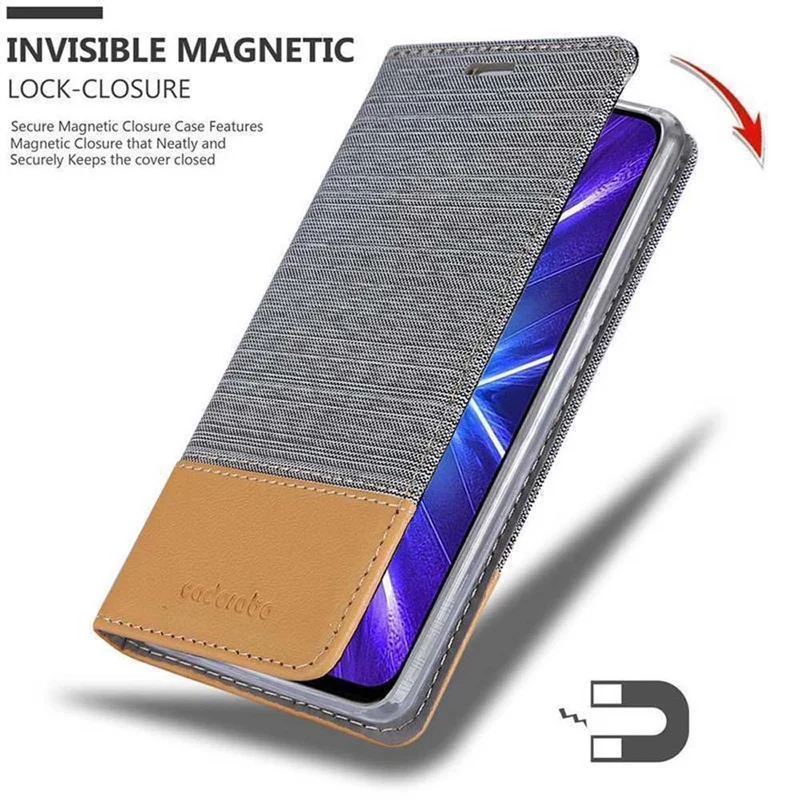 Cadorabo Hülle kompatibel mit Honor 9X Schutzhülle mit Magnetverschluss, Standfunktion und Kartenfach