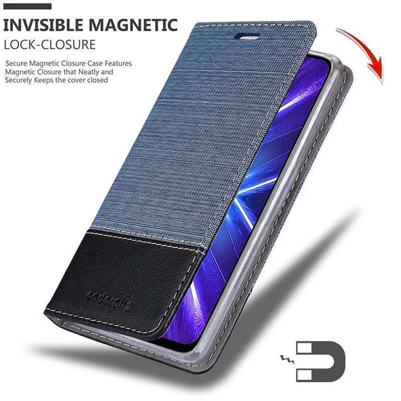 Cadorabo Hülle kompatibel mit Honor 9X Schutzhülle mit Magnetverschluss, Standfunktion und Kartenfach