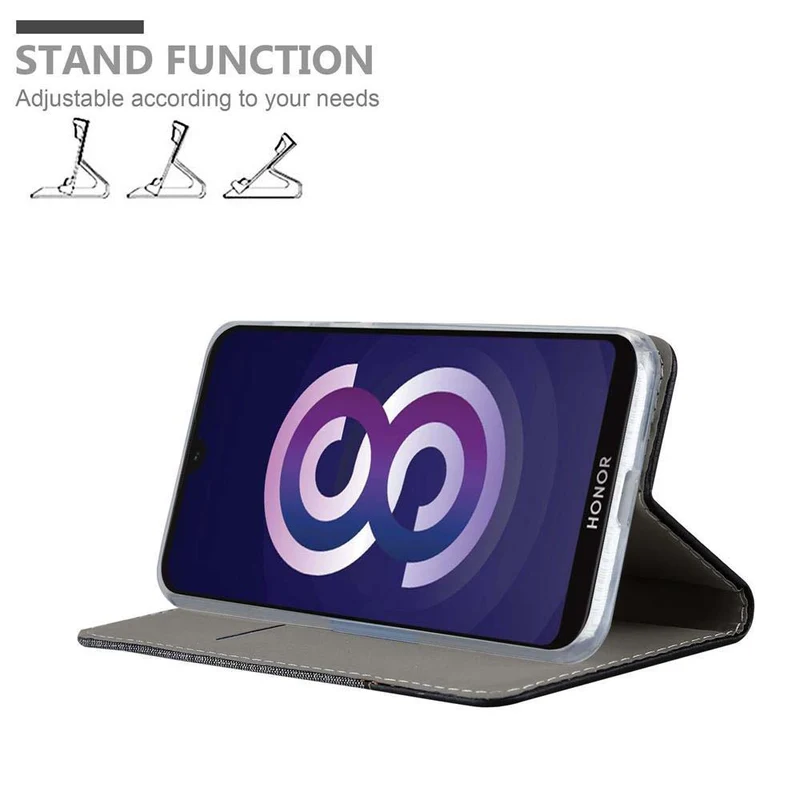 Cadorabo Hülle kompatibel mit Huawei Y5 2019 / Enjoy Play 8 / Honor 8S Schutzhülle mit Magnetverschluss, Standfunktion und Kartenfach