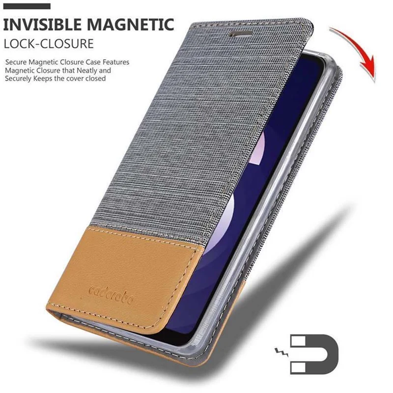Cadorabo Hülle kompatibel mit Huawei Y5 2019 / Enjoy Play 8 / Honor 8S Schutzhülle mit Magnetverschluss, Standfunktion und Kartenfach