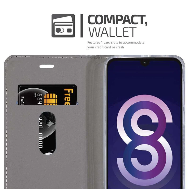 Cadorabo Hülle kompatibel mit Huawei Y5 2019 / Enjoy Play 8 / Honor 8S Schutzhülle mit Magnetverschluss, Standfunktion und Kartenfach