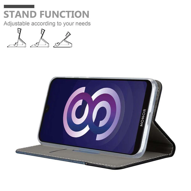 Cadorabo Hülle kompatibel mit Huawei Y5 2019 / Enjoy Play 8 / Honor 8S Schutzhülle mit Magnetverschluss, Standfunktion und Kartenfach