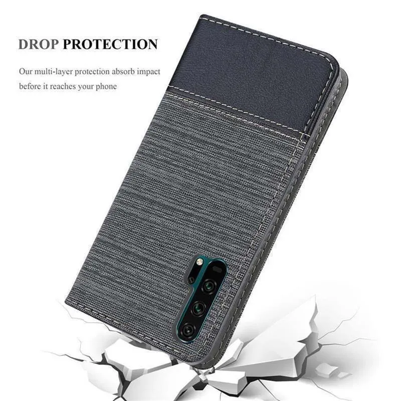 Cadorabo Hülle kompatibel mit Honor 20 PRO Schutzhülle mit Magnetverschluss, Standfunktion und Kartenfach