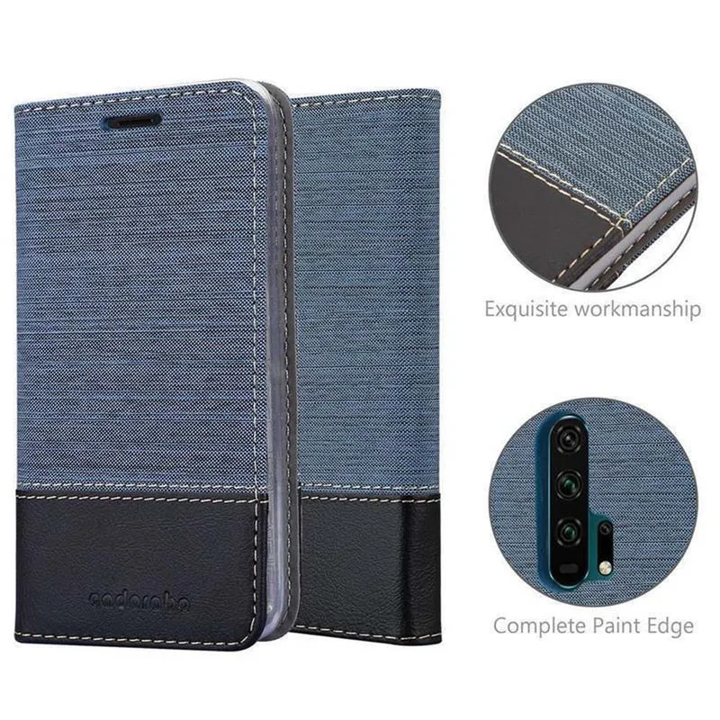 Cadorabo Hülle kompatibel mit Honor 20 PRO Schutzhülle mit Magnetverschluss, Standfunktion und Kartenfach