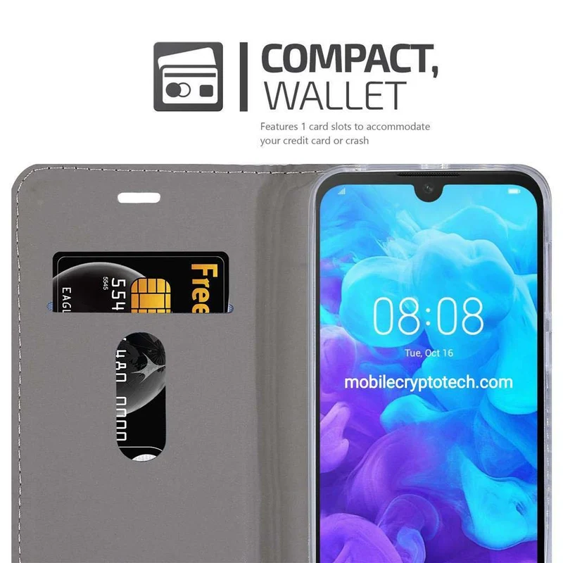 Cadorabo Hülle kompatibel mit Huawei Y5 2019 / Enjoy Play 8 / Honor 8S Schutzhülle mit Magnetverschluss, Standfunktion und Kartenfach