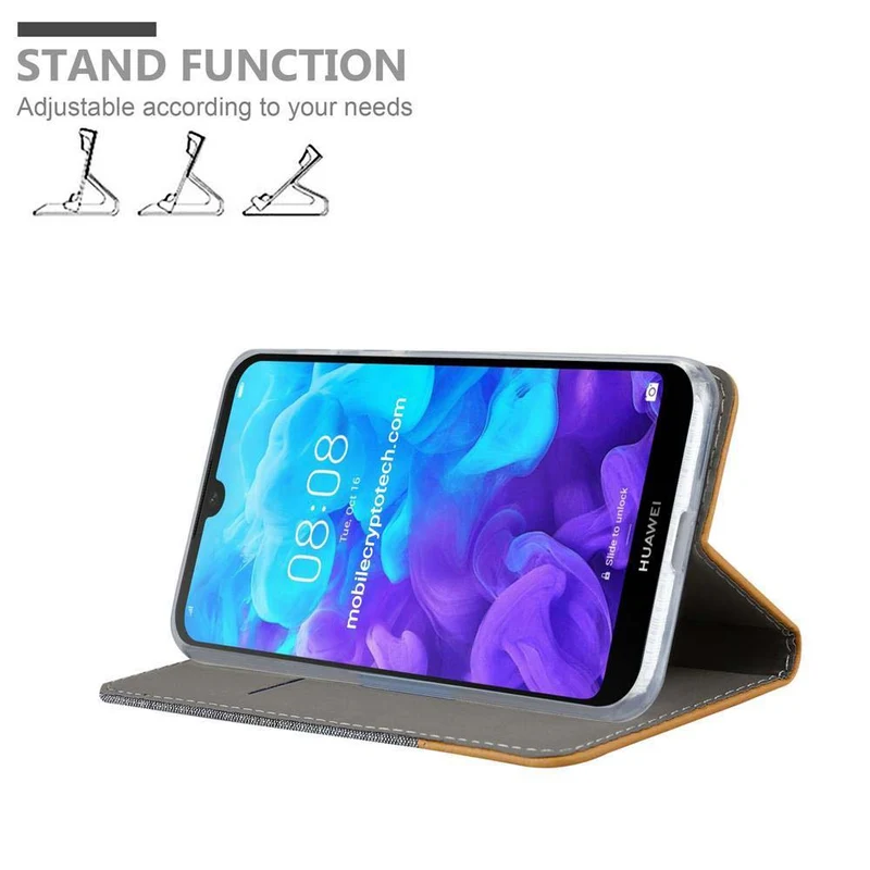 Cadorabo Hülle kompatibel mit Huawei Y5 2019 / Enjoy Play 8 / Honor 8S Schutzhülle mit Magnetverschluss, Standfunktion und Kartenfach