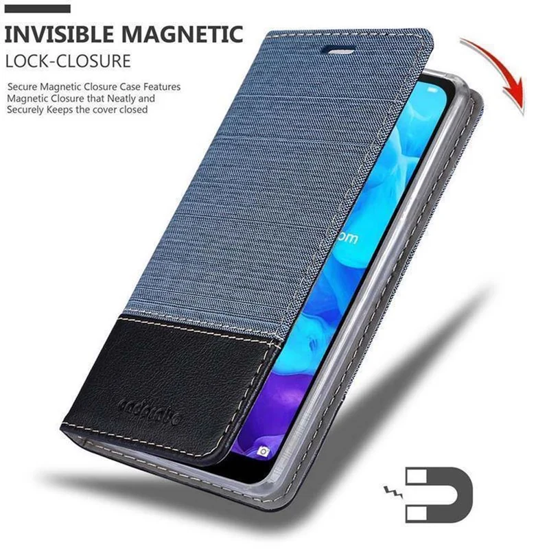 Cadorabo Hülle kompatibel mit Huawei Y5 2019 / Enjoy Play 8 / Honor 8S Schutzhülle mit Magnetverschluss, Standfunktion und Kartenfach