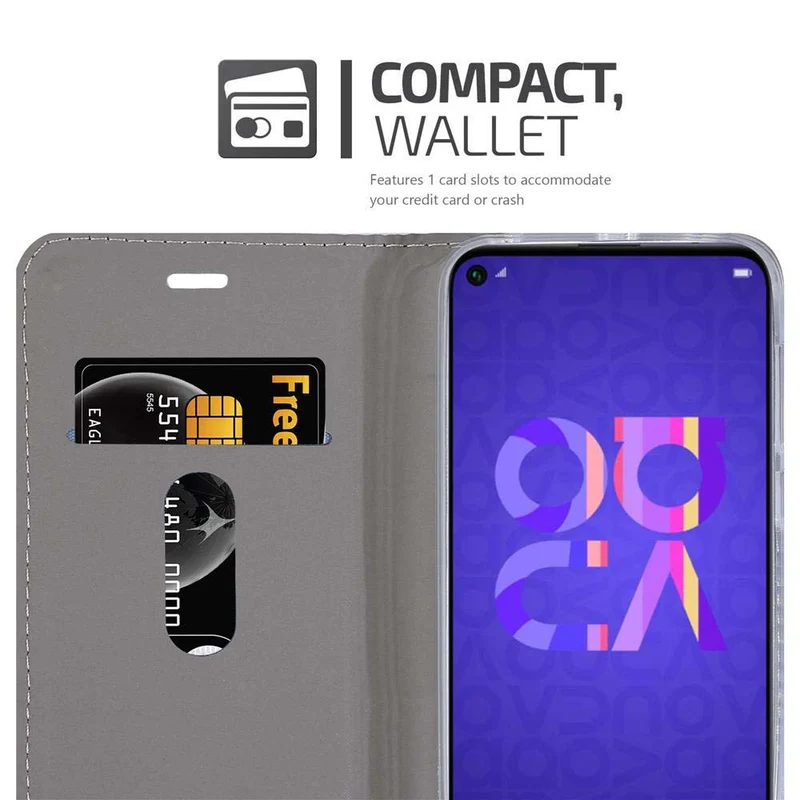 Cadorabo Hülle kompatibel mit Honor 20 / 20S / Huawei NOVA 5T Schutzhülle mit Magnetverschluss, Standfunktion und Kartenfach