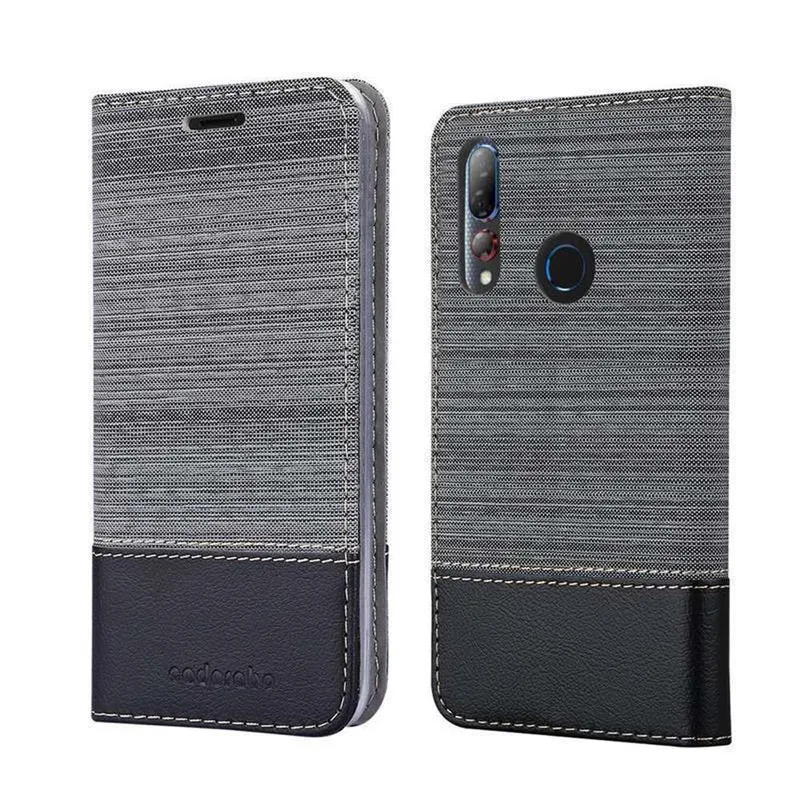Cadorabo Hülle kompatibel mit HTC Desire 19 PLUS Schutzhülle mit Magnetverschluss, Standfunktion und Kartenfach