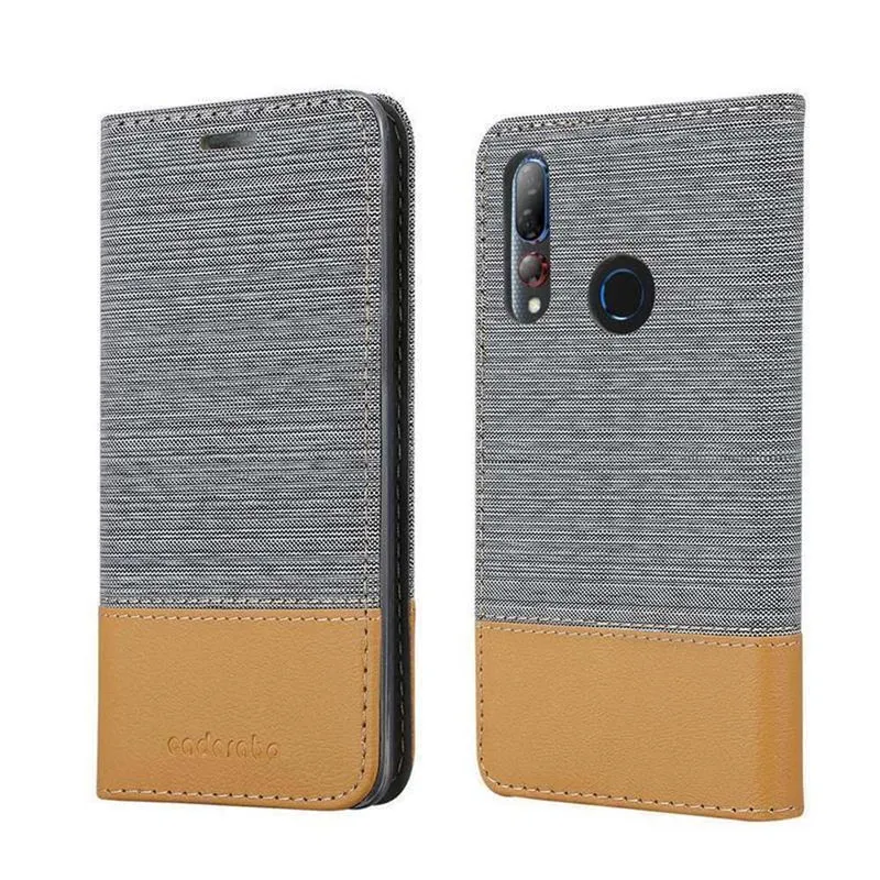 Cadorabo Hülle kompatibel mit HTC Desire 19 PLUS Schutzhülle mit Magnetverschluss, Standfunktion und Kartenfach