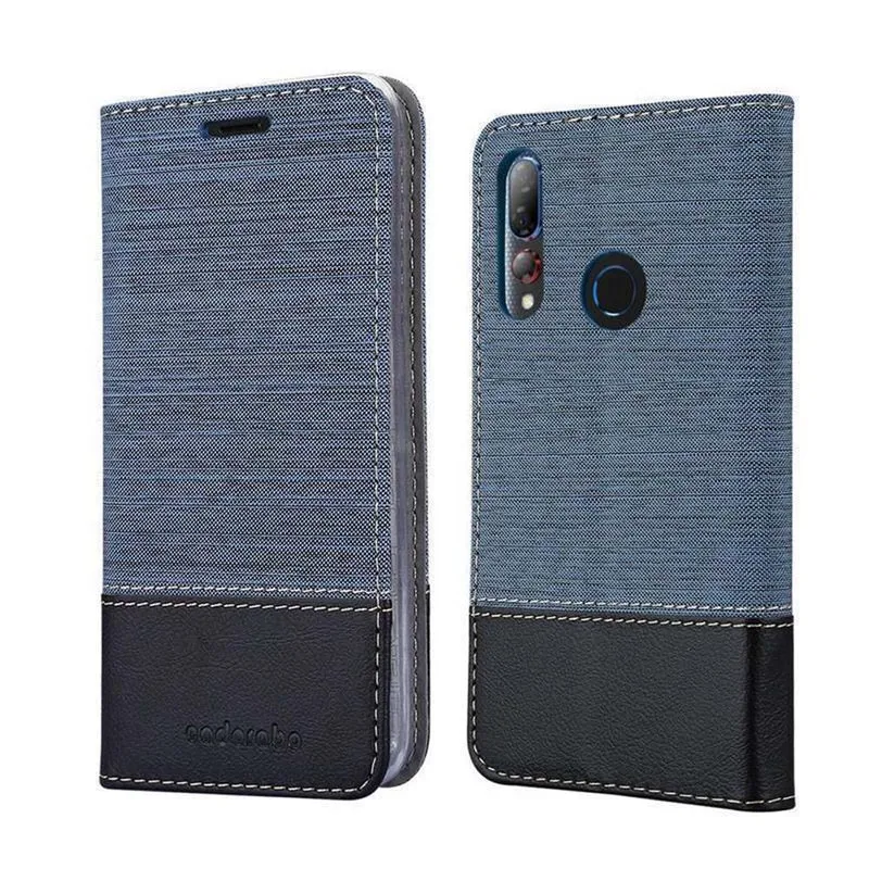 Cadorabo Hülle kompatibel mit HTC Desire 19 PLUS Schutzhülle mit Magnetverschluss, Standfunktion und Kartenfach