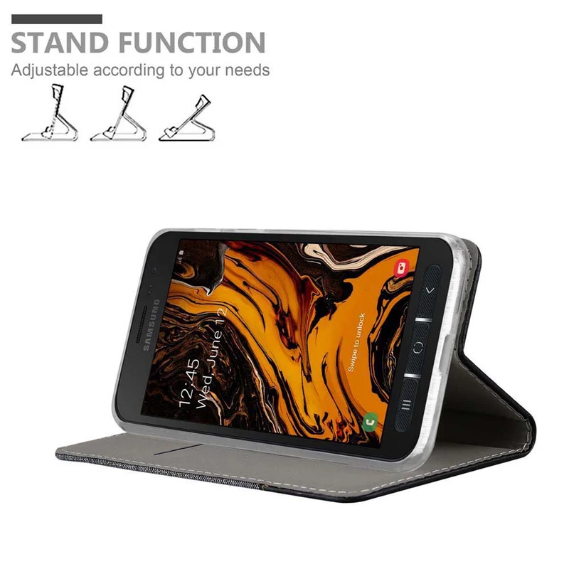 Cadorabo Hülle kompatibel mit Samsung Galaxy XCover 4 / XCover 4s Schutzhülle mit Magnetverschluss, Standfunktion und Kartenfach