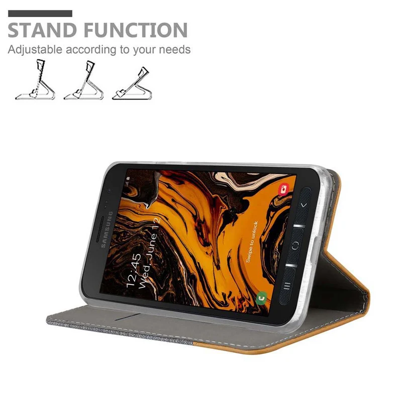 Cadorabo Hülle kompatibel mit Samsung Galaxy XCover 4 / XCover 4s Schutzhülle mit Magnetverschluss, Standfunktion und Kartenfach