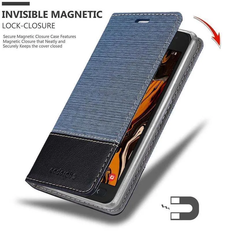 Cadorabo Hülle kompatibel mit Samsung Galaxy XCover 4 / XCover 4s Schutzhülle mit Magnetverschluss, Standfunktion und Kartenfach