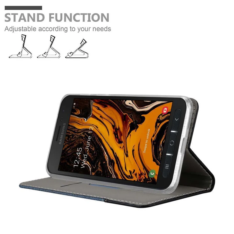 Cadorabo Hülle kompatibel mit Samsung Galaxy XCover 4 / XCover 4s Schutzhülle mit Magnetverschluss, Standfunktion und Kartenfach