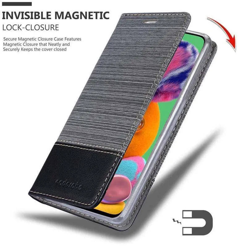 Cadorabo Hülle kompatibel mit Samsung Galaxy A90 5G Schutzhülle mit Magnetverschluss, Standfunktion und Kartenfach