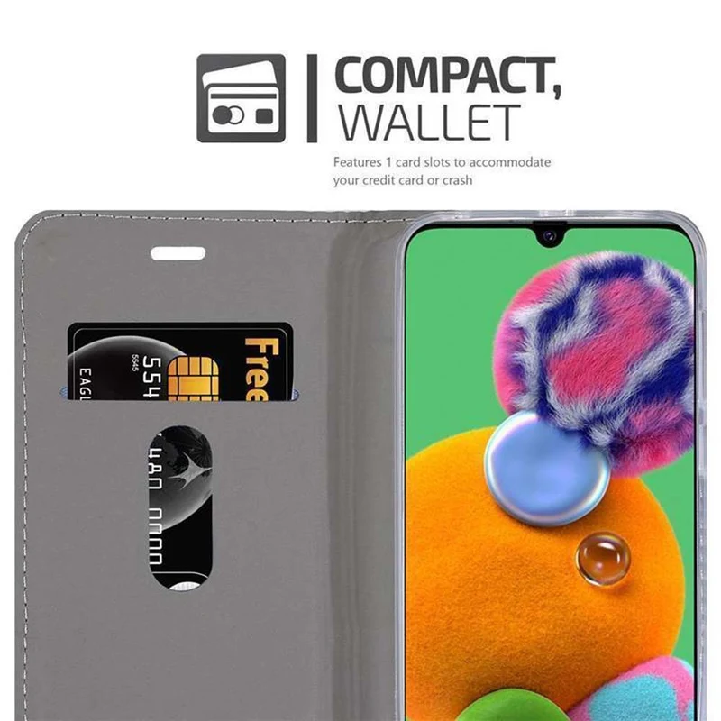 Cadorabo Hülle kompatibel mit Samsung Galaxy A90 5G Schutzhülle mit Magnetverschluss, Standfunktion und Kartenfach