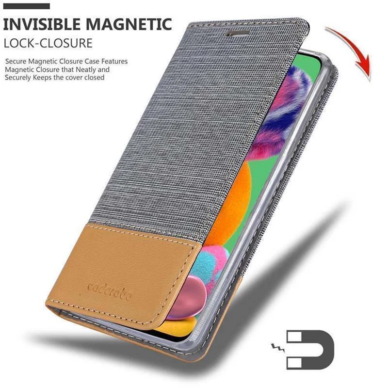 Cadorabo Hülle kompatibel mit Samsung Galaxy A90 5G Schutzhülle mit Magnetverschluss, Standfunktion und Kartenfach