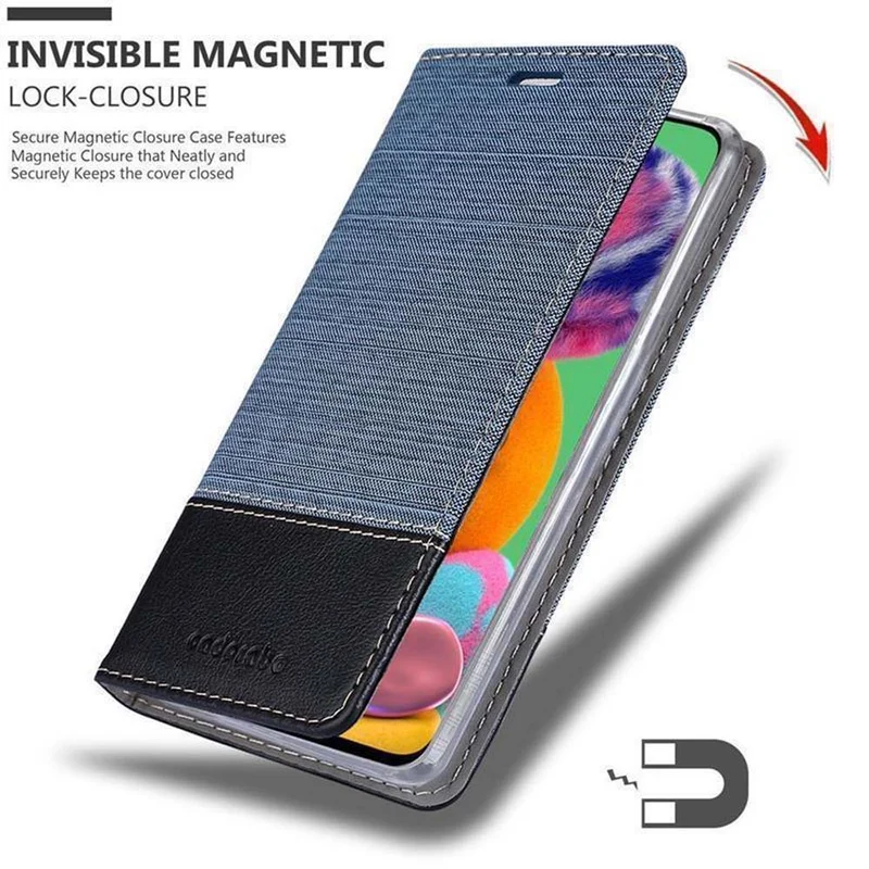 Cadorabo Hülle kompatibel mit Samsung Galaxy A90 5G Schutzhülle mit Magnetverschluss, Standfunktion und Kartenfach