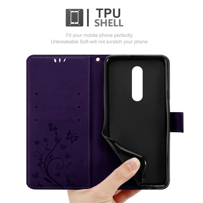 Cadorabo Hülle kompatibel mit Xiaomi RedMi 8A Schutzhülle im Blumen Design mit Magnetverschluss, Standfunktion und Kartenfächern