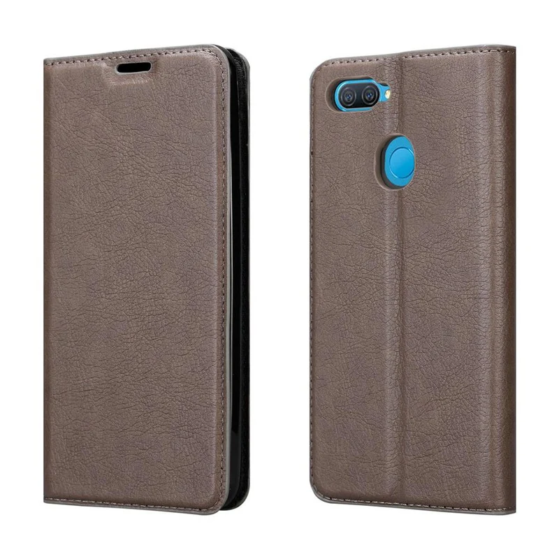 Cadorabo Hülle kompatibel mit Oppo A12 Schutzhülle mit Magnetverschluss, Standfunktion und Kartenfach