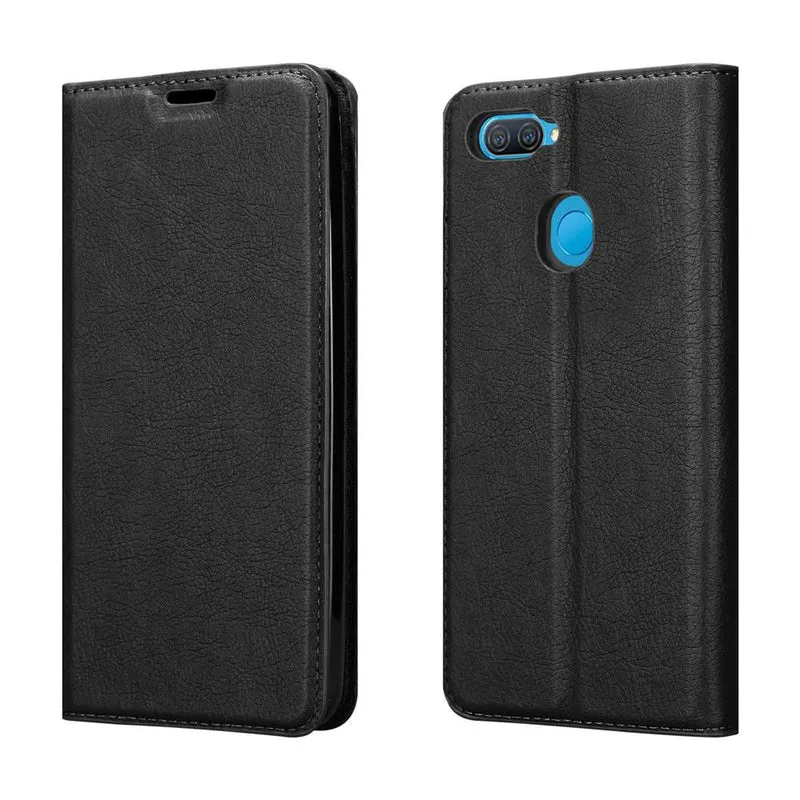 Cadorabo Hülle kompatibel mit Oppo A12 Schutzhülle mit Magnetverschluss, Standfunktion und Kartenfach