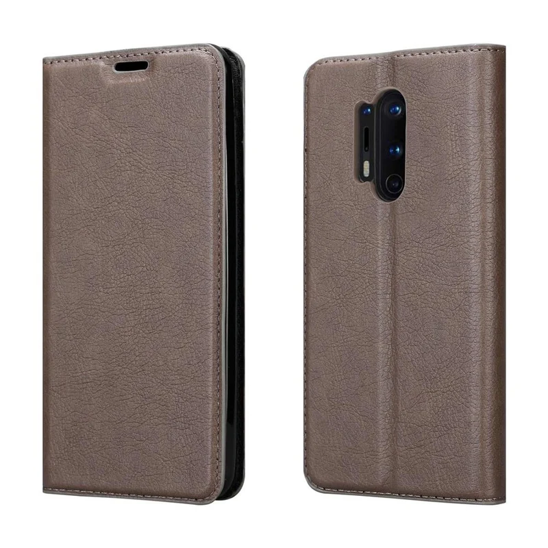 Cadorabo Hülle kompatibel mit OnePlus 8 PRO Schutzhülle mit Magnetverschluss, Standfunktion und Kartenfach