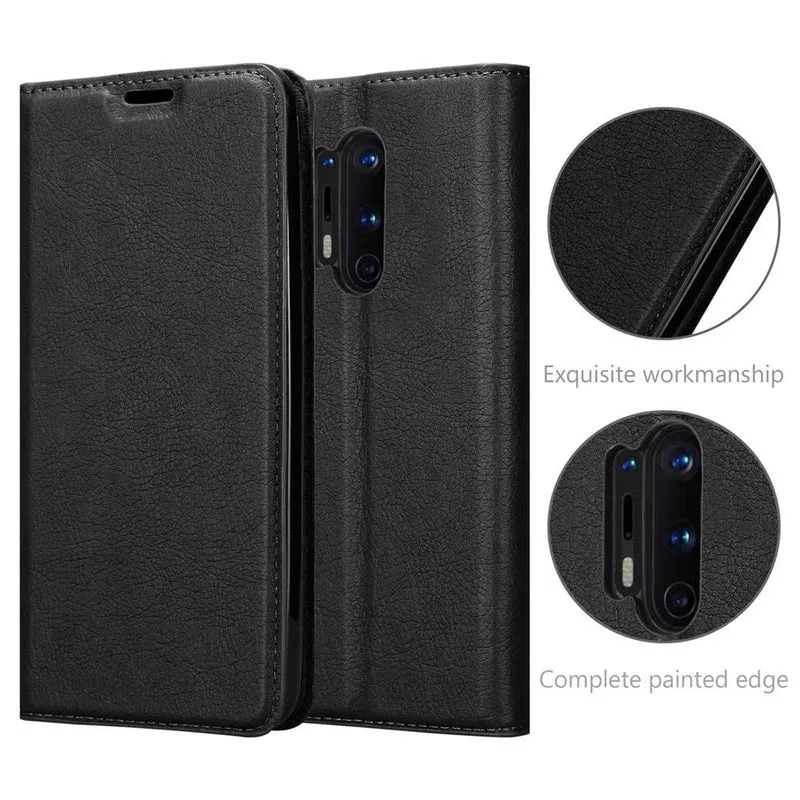 Cadorabo Hülle kompatibel mit OnePlus 8 PRO Schutzhülle mit Magnetverschluss, Standfunktion und Kartenfach